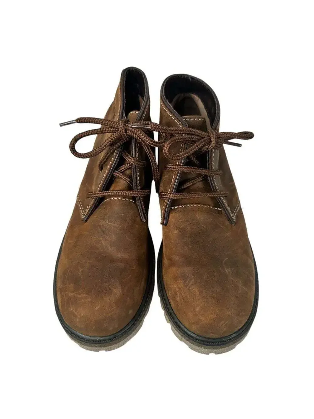 NWT Old West Boots Big Kids Size 4.5D Brown Leather Rough Outdoors Rugged
